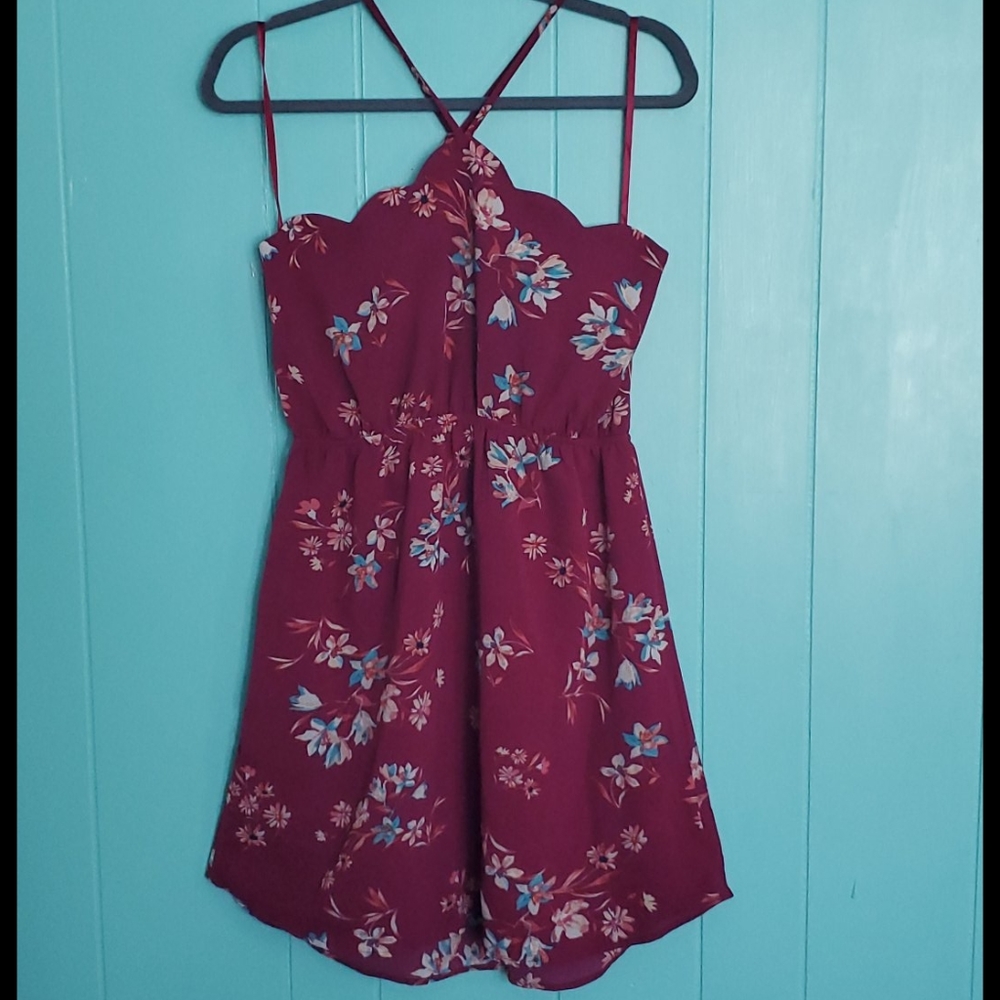 Monteau Floral Scalloped Chest Dress - Picture 9 of 14
